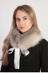 Grey fox fur collar - neck warmer